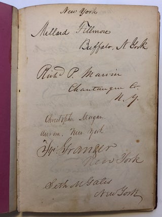Item #278830 Vice President Richard M. Johnson's personal autograph ledger book with hundreds of...