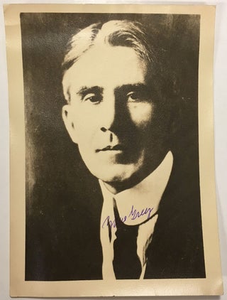 Item #278845 Signed photograph. Zane GREY, 1872 - 1939