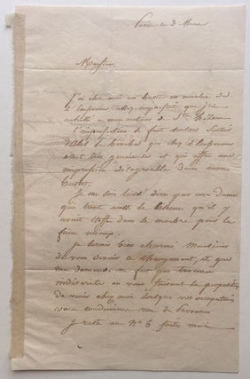 Item #279100 Autographed Letter Signed in French. Jean Gabriel MARCHAND, 1765 - 1851