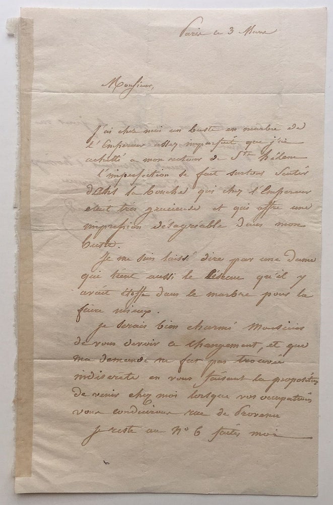 Item #279100 Autographed Letter Signed in French. Jean Gabriel MARCHAND, 1765 - 1851.