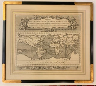 Tabula Geographico-Hydrographica Motus Oceani, Currentes, Abyssos, Montes Igniuomos In Universo Orbe Indicans, Notat Haec Fig. Abyssos Montes Vulcanios; (Volcanos and the Subterranean World Map)