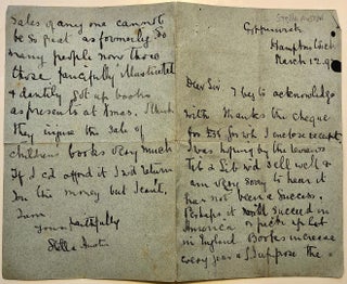 Item #279510 Autographed Letter Signed. Stella AUSTIN, died 1893