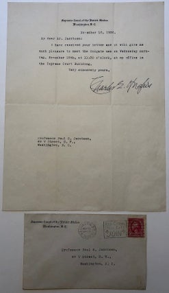Item #279524 Typed letter signed on Supreme Court stationery. Charles Evans HUGHES, 1862 - 1948