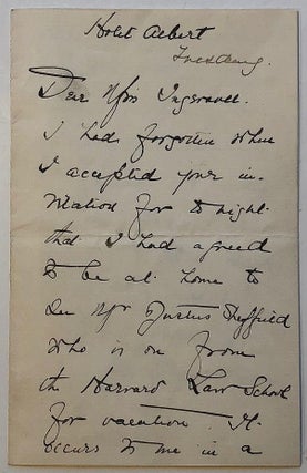 Item #279791 Autographed Letter Signed. Kate-Douglas WIGGIN, 1856 - 1923