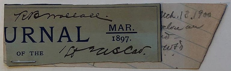 Item #279794 Rare signature of an Army officer from Montana. Robert Bruce WALLACE, 1869 - 1900.