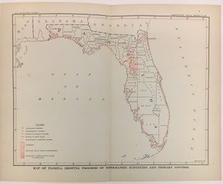 Item #279869 Map of Florida, Showing Progress of Topographic Surveying and Primary Control....