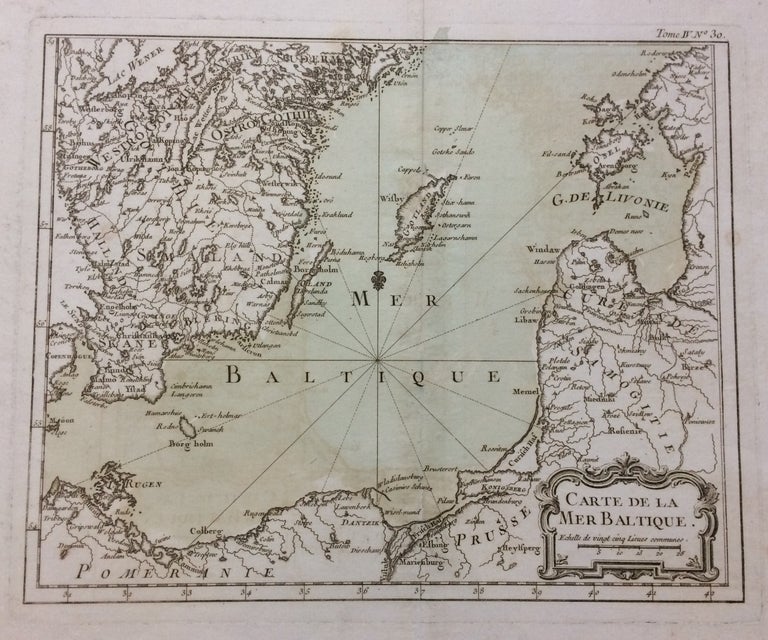 Item #279927 Carte de la Mer Baltique. Jacques Nicolas BELLIN.