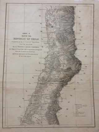 Map of the Republic of Chile - Sheets I, II, and III; Compiled by the U.S. Astronomical Expedition from the surveys of Pissis & Campbell
