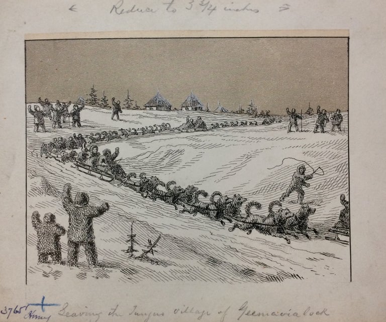 Item #280140 Our departure from Geemovialocke; Original drawing from Our Lost Explorers: The Narrative of the Jeannette Arctic Expedition. WILLIAMS.