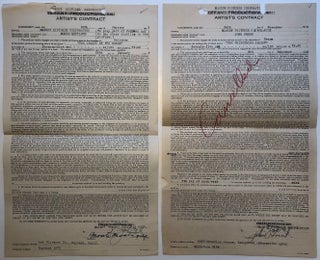 Item #280159 Two actor-signed contracts. MASCOT FILM CORPORATION