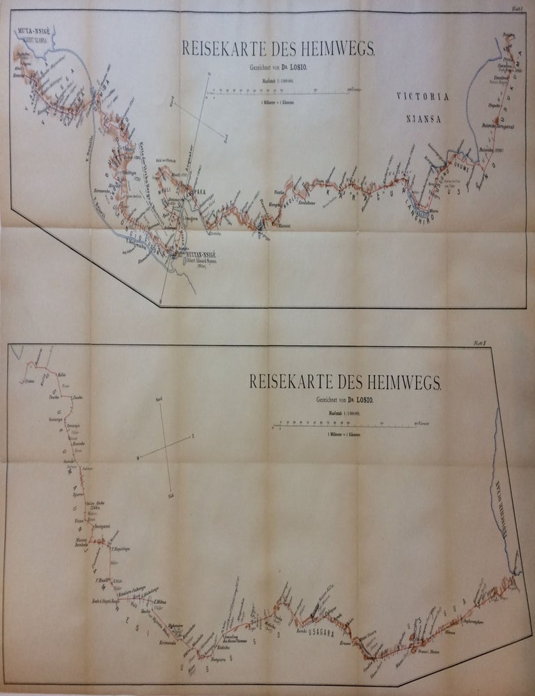 Item #280165 Reisekarte des Heimwegs; (travel map of the way home). LOSIO.