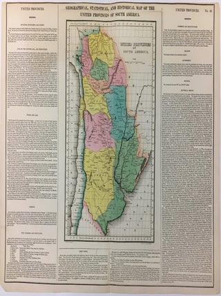 Item #280260 Geographical, Historical, and Statistical Map of the United Provinces of South...