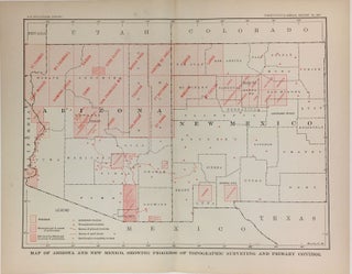 Item #280273 Map of Arizona and New Mexico, Showing Progress of Topographic Surveying and Primary...