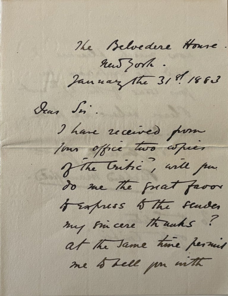 Item #280343 Autographed letter signed. Richard MANSFIELD.