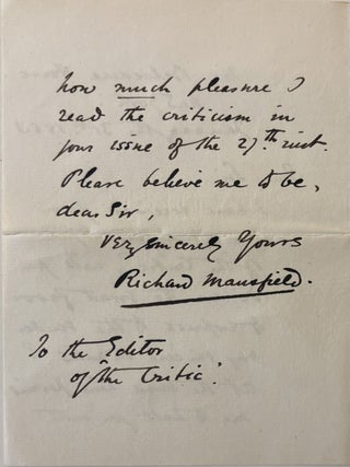 Autographed letter signed
