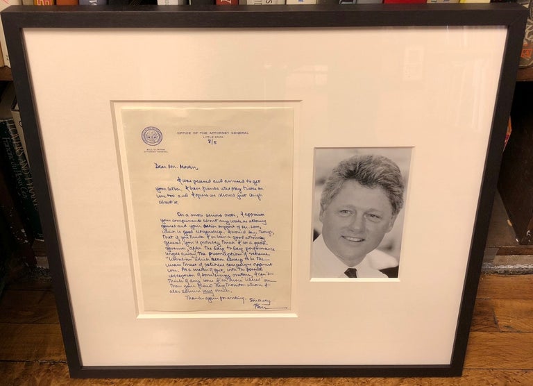 Item #280376 Autographed Letter Signed as Arkansas Attorney General. Bill CLINTON, 1946 -.