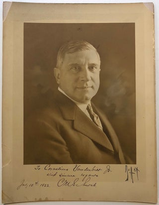 Item #281548 Vintage photograph inscribed to Cornelius Vanderbilt Jr. Charles M. SCHWAB, 1862 - 1939