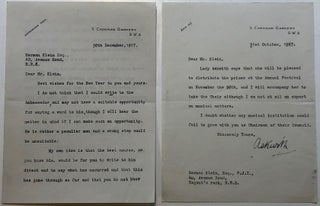 Item #281629 Two typed letters signed to a Royal family assistant. George Rankin ASKWITH, Sir,...