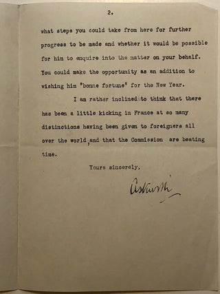 Two typed letters signed to a Royal family assistant