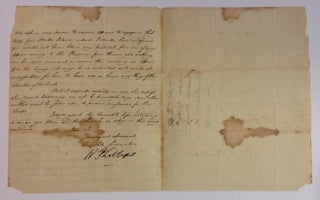 Item #283302 Autographed Letter Signed. William PHILLIPS, 1731 - 1781