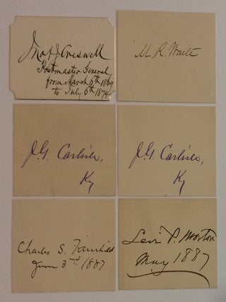 Item #283320 Signed cards by prominent Cabinet officials who served in various Presidential...