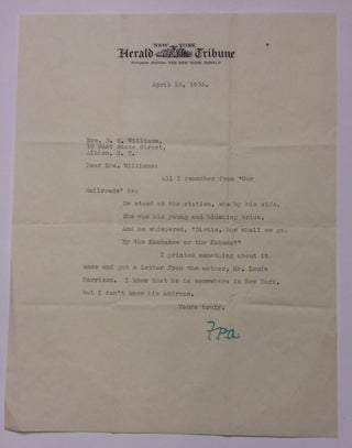 Item #283413 Typed Letter Signed. Franklin Pierce ADAMS, 1881 - 1960