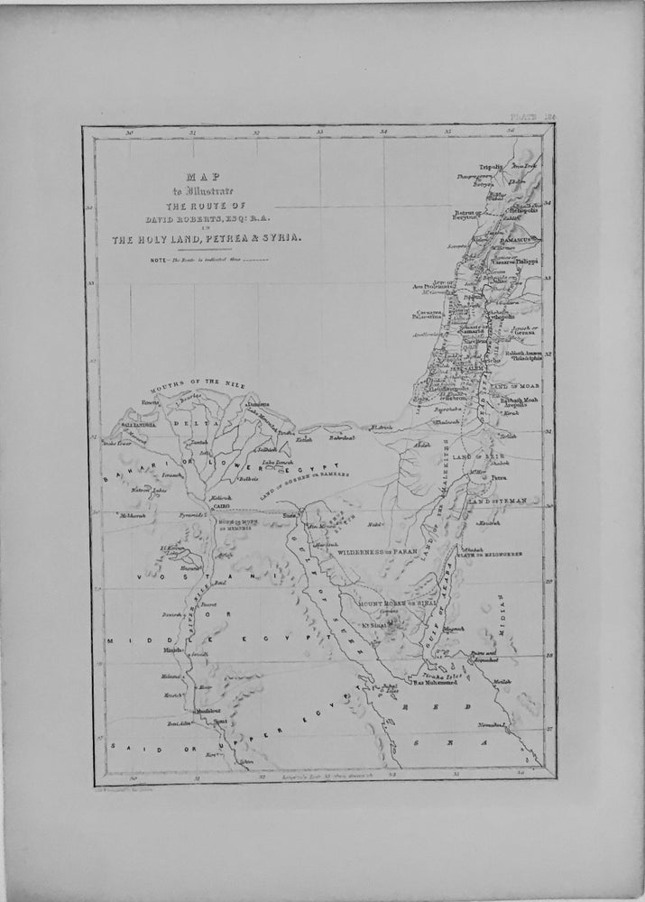 Item #283461 Map to Illustrate The Route of David Roberts. David ROBERTS.