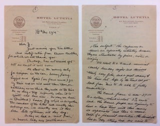 Item #283642 Autographed Letter Signed. ECONOMIC UNREST IN FRANCE IN 1925