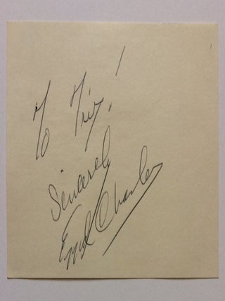 Item #283682 Signed Card. EZZARD CHARLES