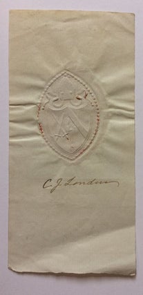 Item #283693 Signature. Charles James BLOMFIELD, 1786 - 1857