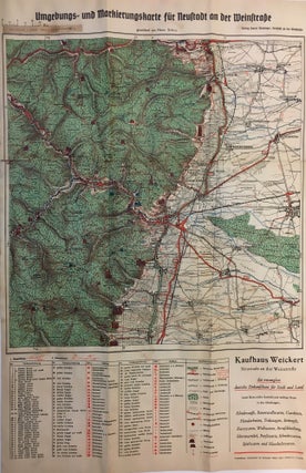 Item #283732 Umgebungs- und Markierungskarte fur Neustadt an der Weinstrasse. Hans SCHEU