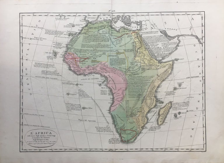 Item #283873 L'Africa; colle tracce degli antichi e recenti viaggi si marittimi che terrestri degli Europei in essa. Girolamo TASSO.