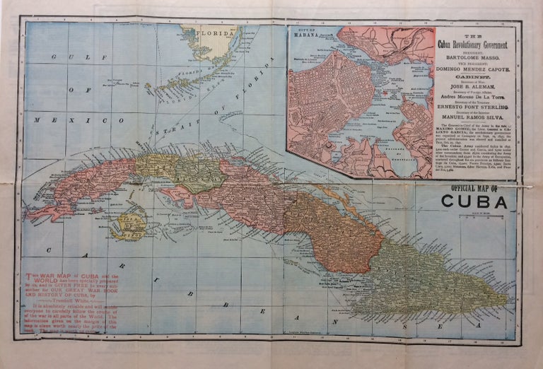 Item #284141 Official Map of Cuba. Henry Houghton BECK.