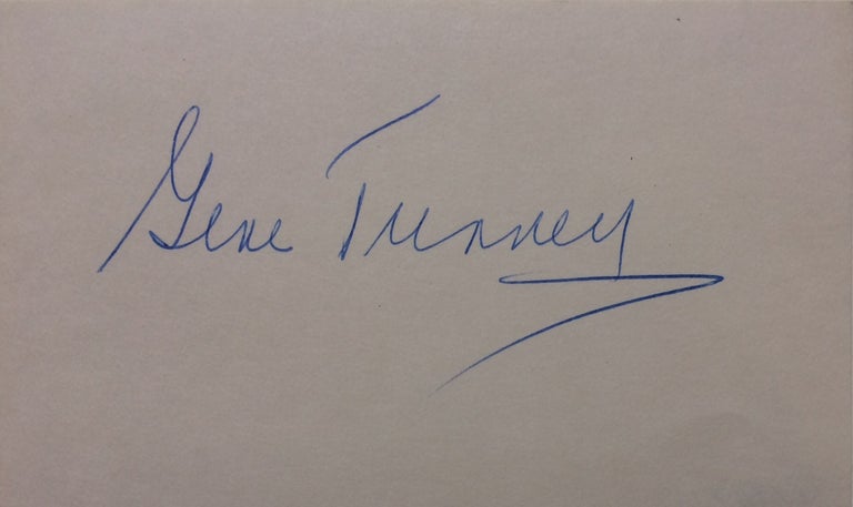 Item #284396 Signed Card. Gene TUNNEY.