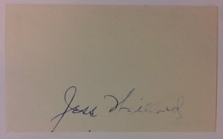 Item #284575 Signed Card. Jess WILLARD