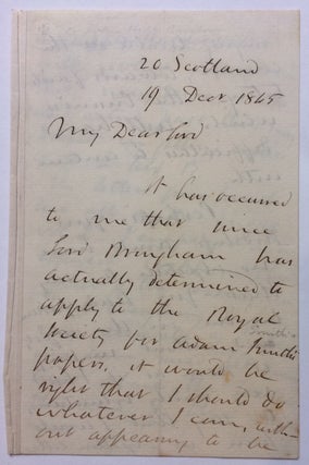 Item #284817 Autographed Letter Signed. John Hill BURTON