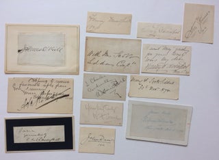 Item #284823 Thirteen late 19th and early 20th signatures in various formats. VINTAGE ACTORS,...