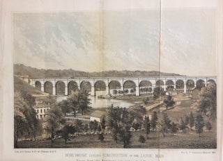 Item #284869 High Bridge during Construction of the Large Main Viewed from the Westchester side...