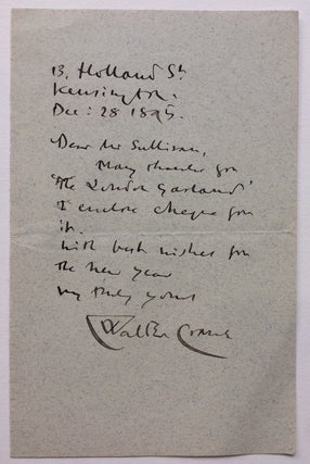Item #285108 Autographed Letter Signed. Walter CRANE