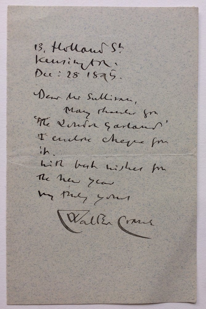 Item #285108 Autographed Letter Signed. Walter CRANE.
