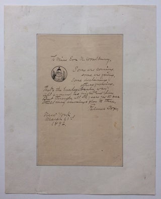 Item #285118 Autographed Letter Signed with Small Drawing. Palmer COX