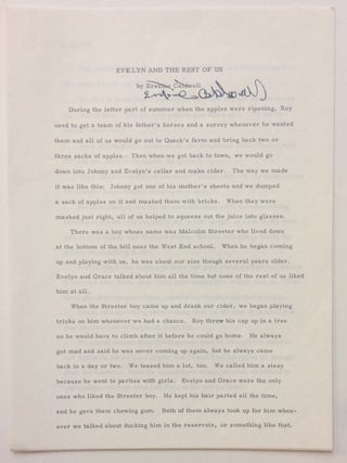 Item #285227 Souvenir Signed Typescript. Erskine CALDWELL