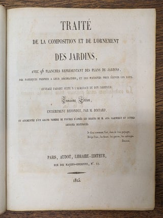 Traite de la Composition et de l'Ornement des Jardins.