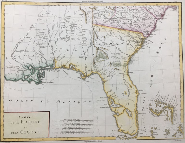 Item #286753 Carte de la Florida et de la Georgia. Pierre-Francois TARDIEU.