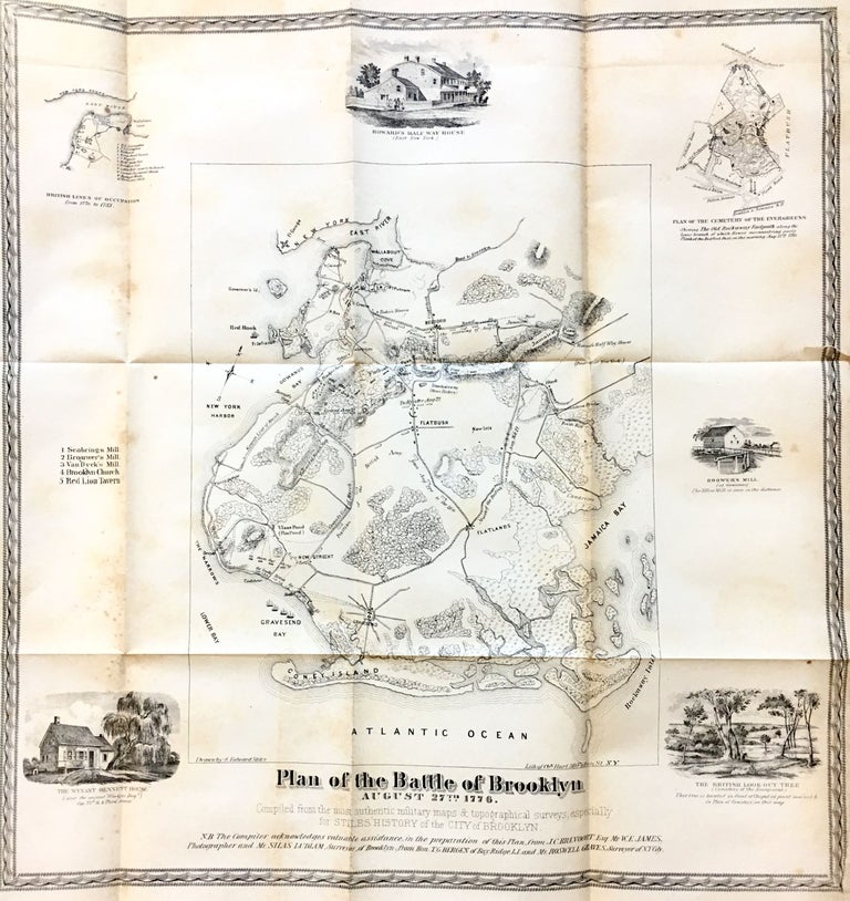 Item #287618 Plan of the Battle of Brooklyn, August 27th, 1776; Compiled from the most authentic military maps & topographical surveys, especially for Stiles' History of the City of Brooklyn. S. Edward STILES.