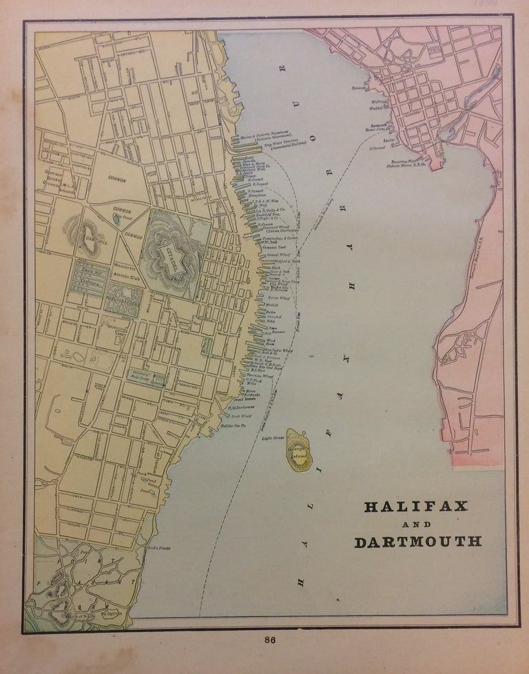 Item #288100 Halifax and Dartmouth. George F. CRAM.