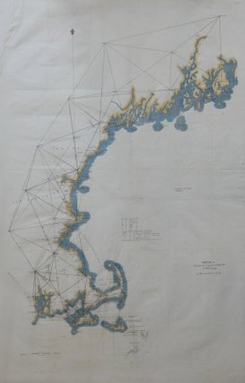 Item #288118 Sketch A Showing the progress in Section No. 1 US Coast Survey in 1844-'45-'46-'&...