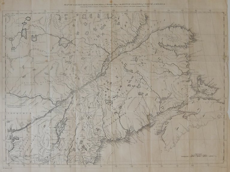 Item #288158 Map of Canada, Copied from the Second Edition of Mitchell's Map of the BRITISH COLONIES of NORTH AMERICA. R. CHAMBERS.