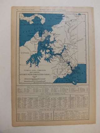 Item #288884 Isthmian Canal Commission Map Showing Isthmus with Completed Canal. P. F. COLLIER,...