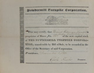 Item #288896 Share No. 20 of The Powdermill Turnpike Corporation. POWDERMILL TURNPIKE CORPORATION